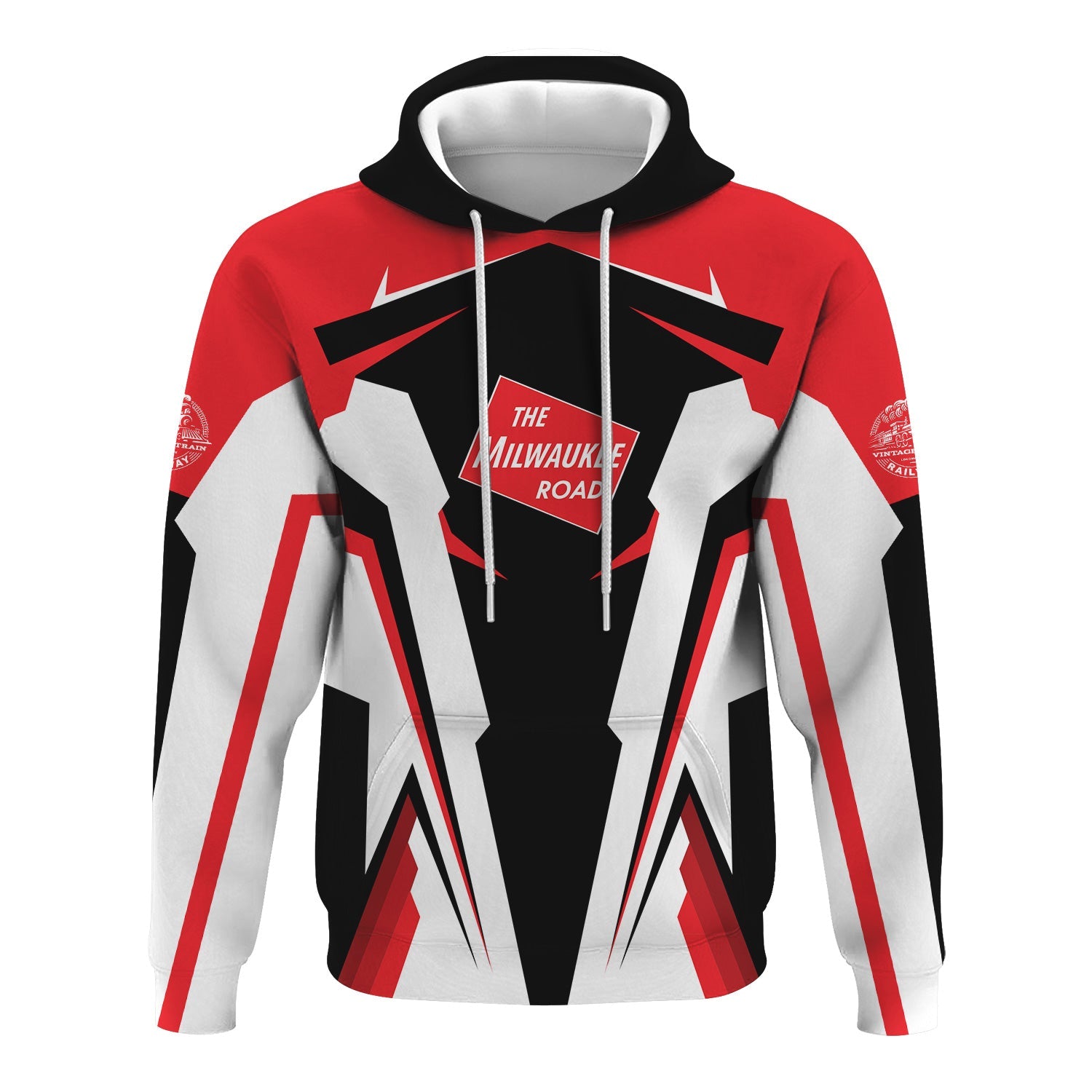 Railspirit Personalized Chicago, Milwaukee, St. Paul and Pacific Railroad Hoodie Strong Line Style Milwaukee Road Train Hoodie Gift Idea For Train Lover