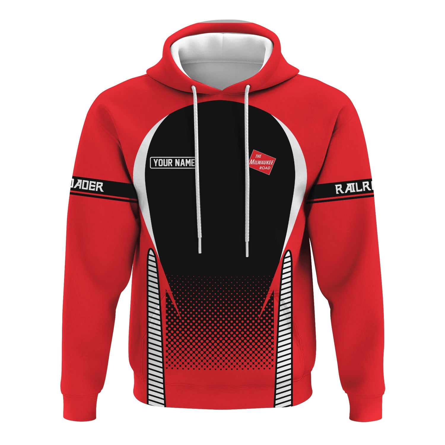 Railspirit Personalized Chicago, Milwaukee, St. Paul and Pacific Railroad Hoodie Stress Is Caused By Not Having Enough Trains Milwaukee Road Zip Up Hoodie