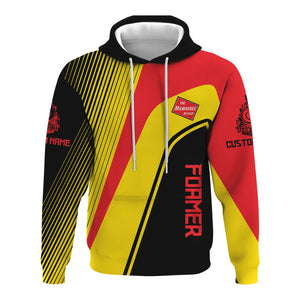 Railspirit Personalized Chicago, Milwaukee, St. Paul and Pacific Railroad Hoodie Vibrant Striking Style Milwaukee Road Zip Up Hoodie