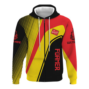 Railspirit Personalized Chicago, Milwaukee, St. Paul and Pacific Railroad Hoodie Vibrant Striking Style Milwaukee Road Zip Up Hoodie