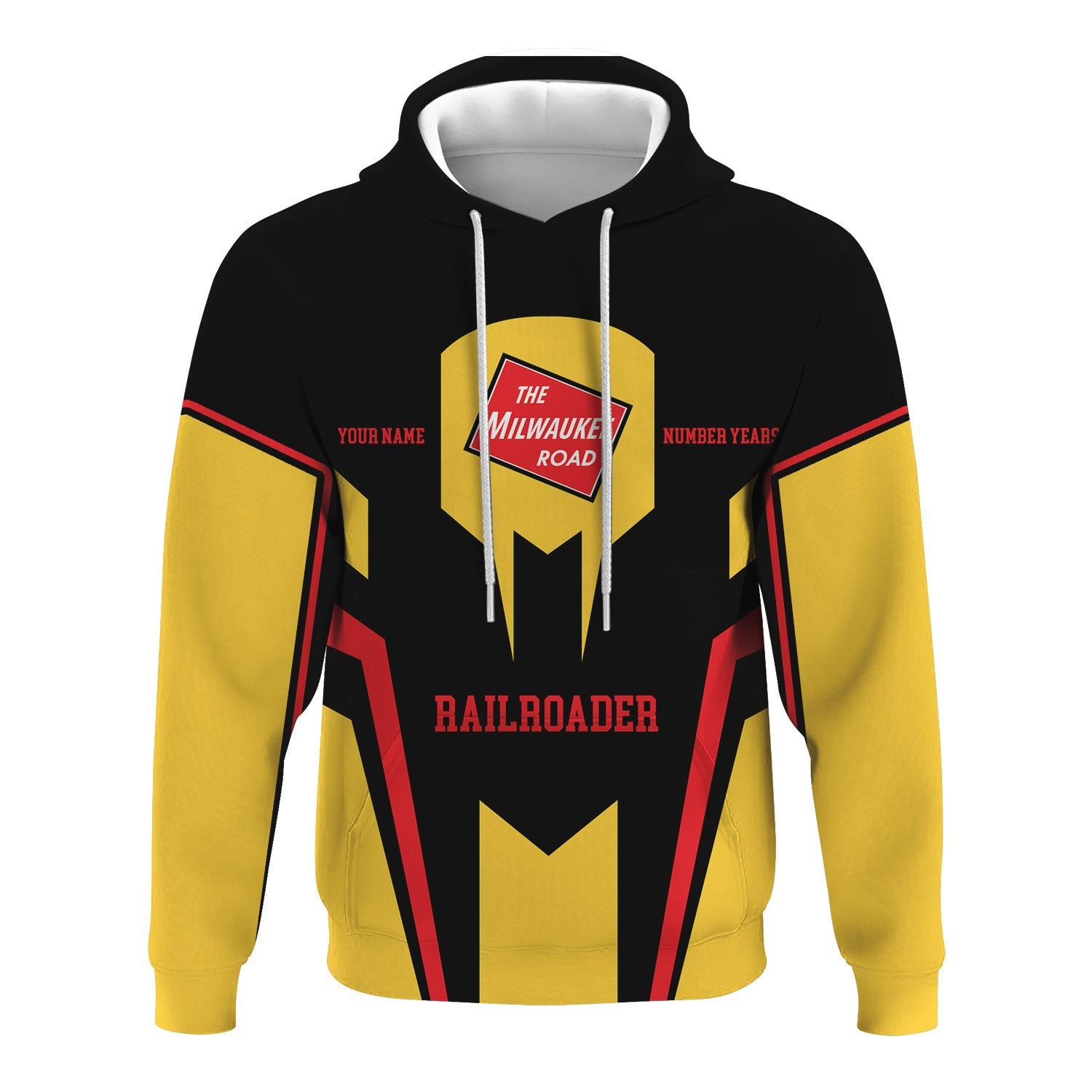 Railspirit Personalized Chicago, Milwaukee, St. Paul and Pacific Railroad Hoodie Custom Year Railroader Milwaukee Road Zip Up Hoodie