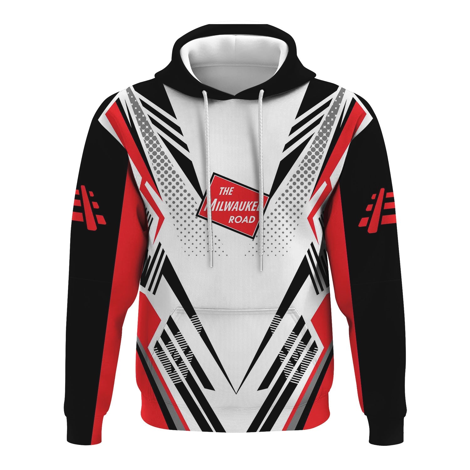 Railspirit Personalized Chicago, Milwaukee, St. Paul and Pacific Railroad Hoodie Railroad Tribute Design Milwaukee Road Train Zip Up Hoodie