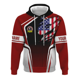 Railspirit Personalized Denver and Rio Grande Western Railroad Hoodie American Eagle Vintage Train Zip Up Hoodie