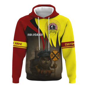 Railspirit Personalized Denver and Rio Grande Western Railroad Hoodie Angry Train Hoodie Gift Idea For Train Lover
