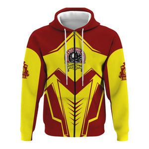 Railspirit Personalized Denver and Rio Grande Western Railroad Hoodie Railway Trainspotter Style Zip Up Hoodie Gift Idea For Foamers