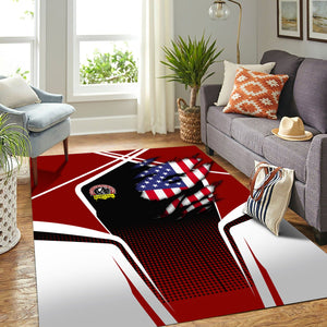 Railspirit Personalized Denver and Rio Grande Western Railroad Area Rug American Eagle Vintage Train Rug