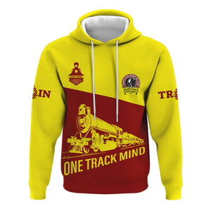 Railspirit Custom Name Denver and Rio Grande Western Railroad Hoodie One Track Mind Printed Zip Hoodie