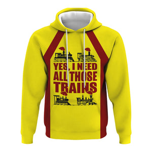 Railspirit Custom Name Denver and Rio Grande Western Railroad Hoodie Yes I Need All Those Train Printed Zip Hoodie