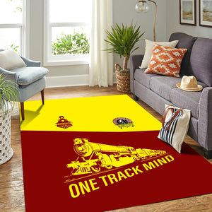 Railspirit Personalized Denver and Rio Grande Western Railroad Area Rug One Track Mind Train Rug Gift Idea For Train Lover