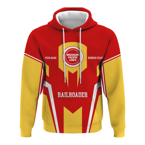 Railspirit Personalized Missouri Pacific Railroad Hoodie Custom Year Railroader Zip Up Hoodie Gift Idea For Train Lover