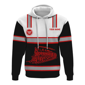 Railspirit Custom Name Missouri Pacific Railroad Hoodie Eat Train Sleep Repeat Printed Train Zip Hoodie