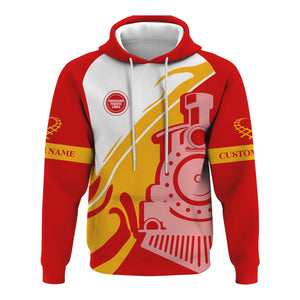 Railspirit Personalized Missouri Pacific Railroad Hoodie Flame-Inspired Style Zip Up Hoodie Gift Idea For Train Lovers