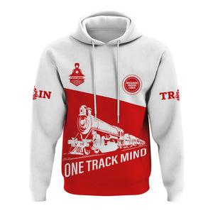 Railspirit Custom Name Missouri Pacific Railroad Hoodie One Track Mind Printed Zip Hoodie