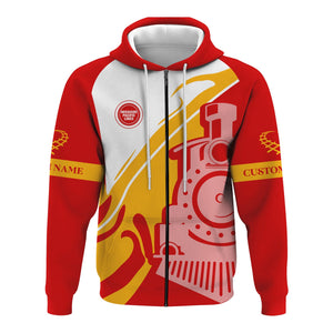 Railspirit Personalized Missouri Pacific Railroad Hoodie Flame-Inspired Style Zip Up Hoodie Gift Idea For Train Lovers