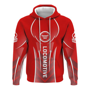 Railspirit Personalized Missouri Pacific Railroad Hoodie Striking Line Style Train Zip Up Hoodie For Locomotive Lovers