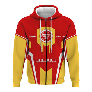Railspirit Personalized Missouri Pacific Railroad Hoodie Custom Year Railroader Zip Up Hoodie Gift Idea For Train Lover