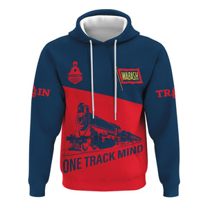 Railspirit Custom Name Wabash Railroad Hoodie One Track Mind Printed Zip Hoodie