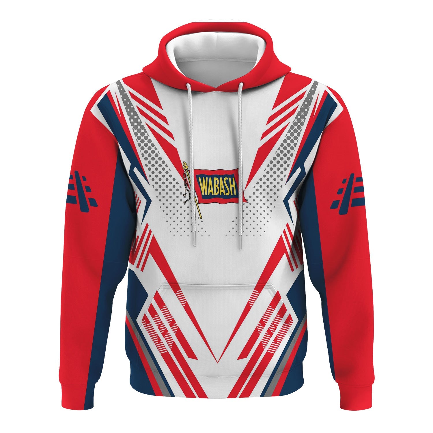 Railspirit Personalized Wabash Railroad Hoodie Railroad Tribute Design Train Zip Up Hoodie for Train Lovers