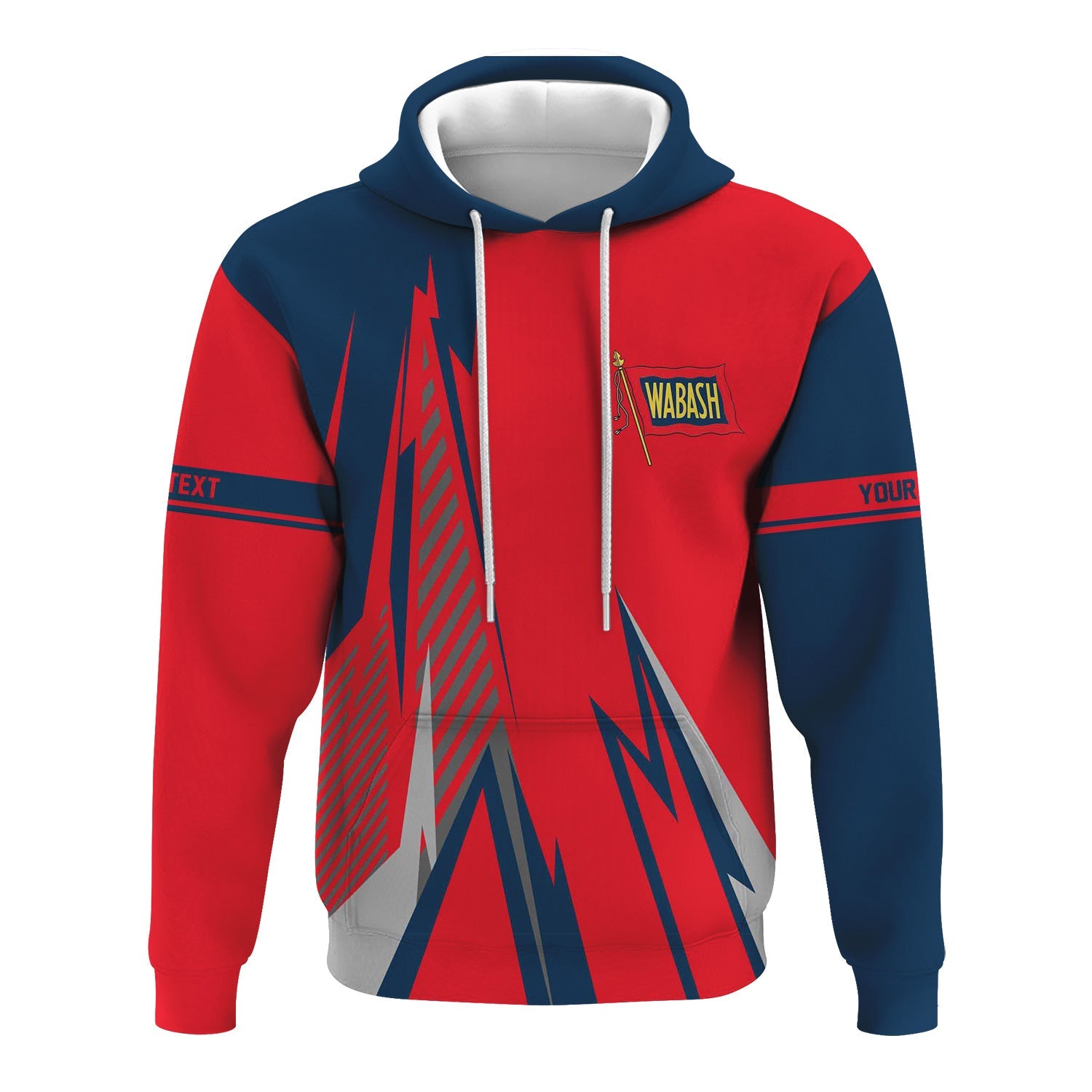 Railspirit Personalized Wabash Railroad Hoodie Lightning-Inspired Railway Style Zip Up Hoodie For Train Lovers
