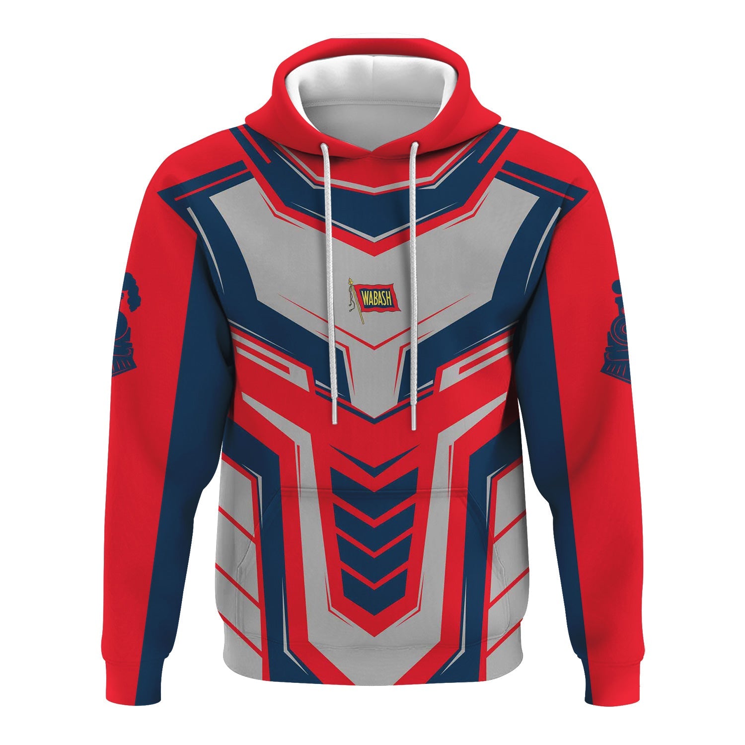 Railspirit Personalized Wabash Railroad Hoodie Armor-Inspired Design Train Zip Up Hoodie All Over Print