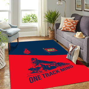 Railspirit Personalized Wabash Railroad Area Rug One Track Mind Train Rug Gift Idea For Train Lover