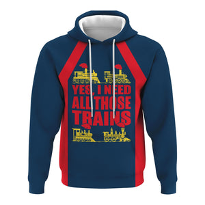 Railspirit Custom Name Wabash Railroad Hoodie Yes I Need All Those Train Printed Zip Hoodie