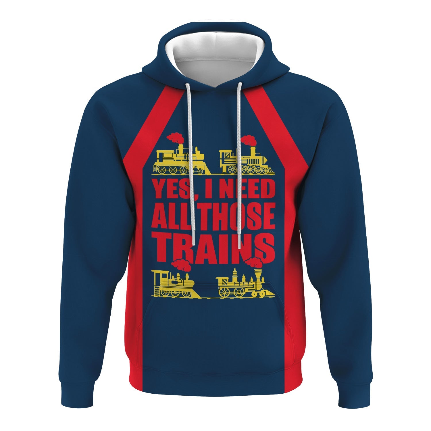 Railspirit Custom Name Wabash Railroad Hoodie Yes I Need All Those Train Printed Zip Hoodie