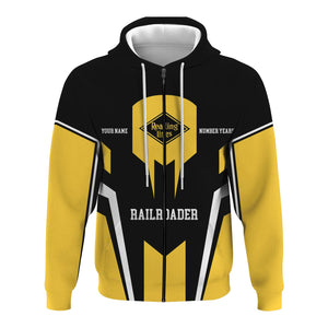 Railspirit Personalized Reading Railroad Hoodie Custom Year Railroader Zip Up Hoodie Gift Idea For Train Lover