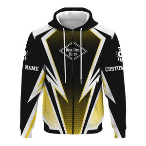 Railspirit Personalized Reading Railroad Hoodie Lightning Graphic Style Zip Up Hoodie Gift Idea For Train Lover