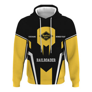 Railspirit Personalized Reading Railroad Hoodie Custom Year Railroader Zip Up Hoodie Gift Idea For Train Lover