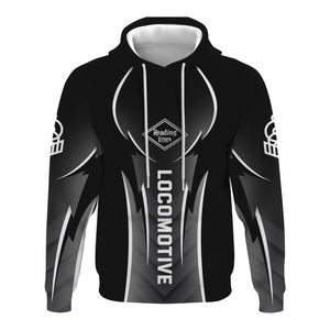 Railspirit Personalized Reading Railroad Hoodie Striking Line Style Train Zip Up Hoodie For Locomotive Lovers