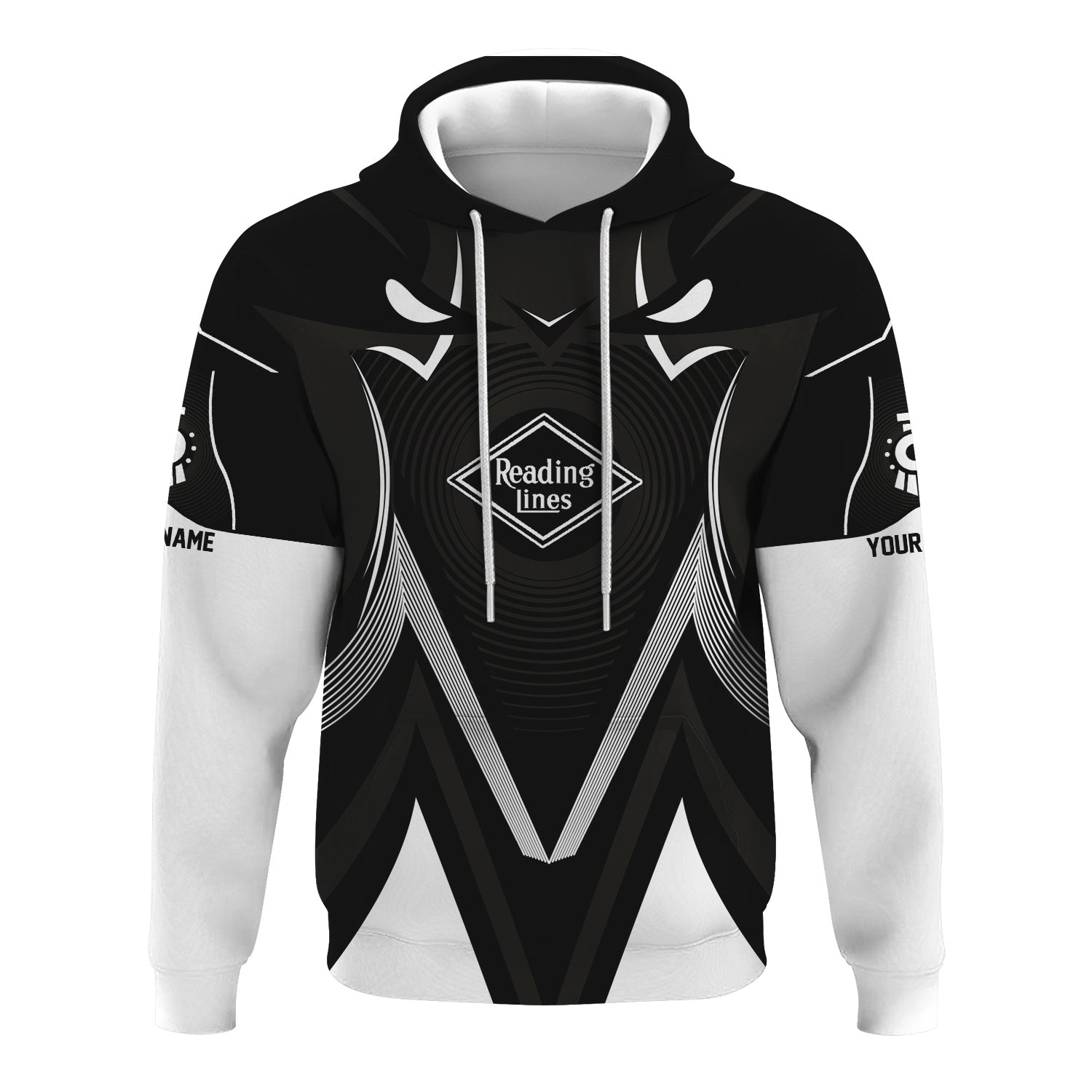 Railspirit Personalized Reading Railroad Hoodie Vibrant Graphic Pattern Zip Up Hoodie For Train Enthusiasts