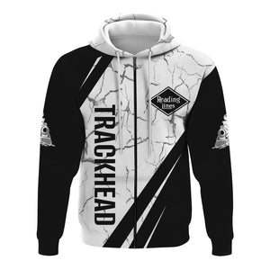 Railspirit Personalized Reading Railroad Hoodie Crackle Texture Style Train Zip Up Hoodie For Trackhead