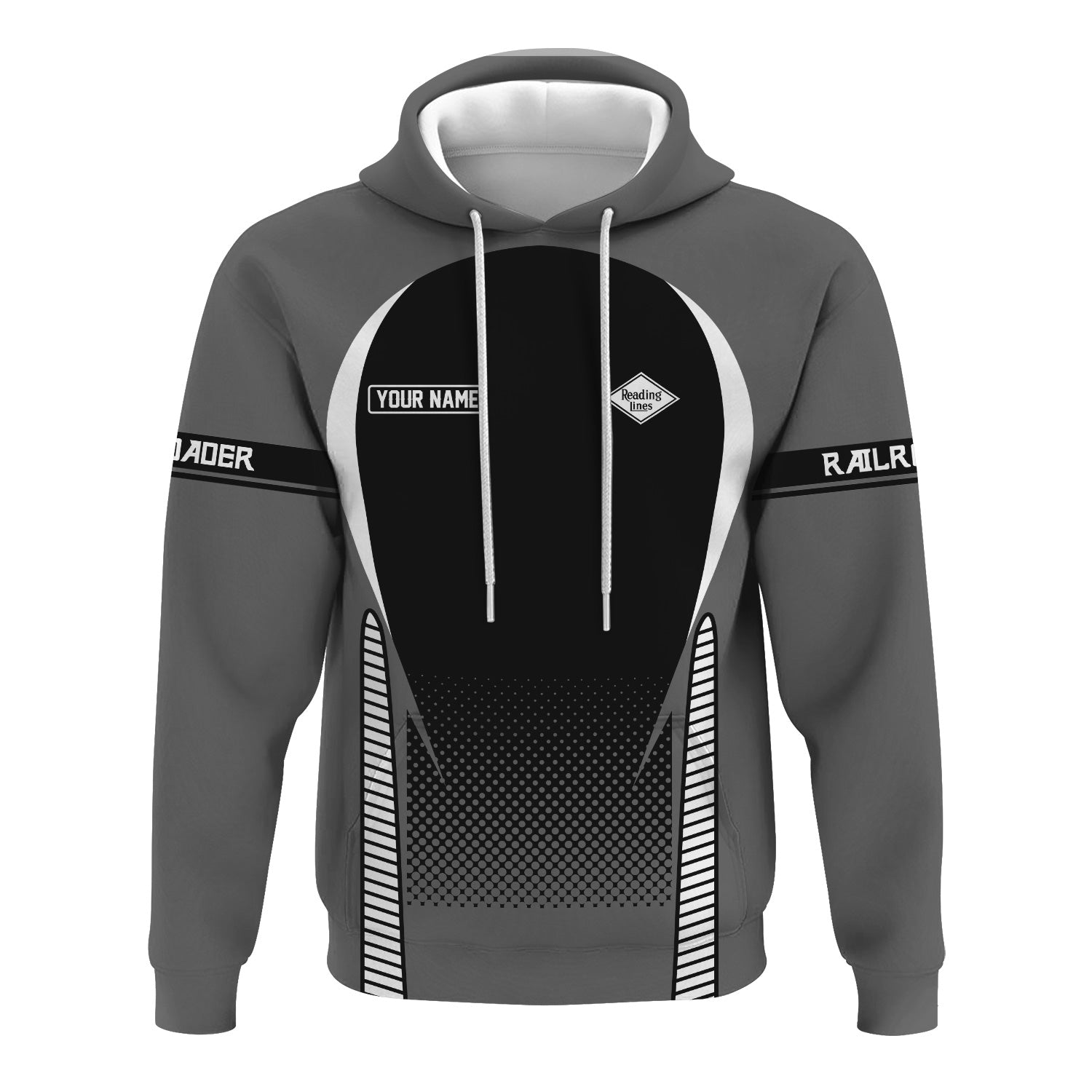 Railspirit Personalized Reading Railroad Hoodie Stress Is Caused By Not Having Enough Trains  Zip Up Hoodie