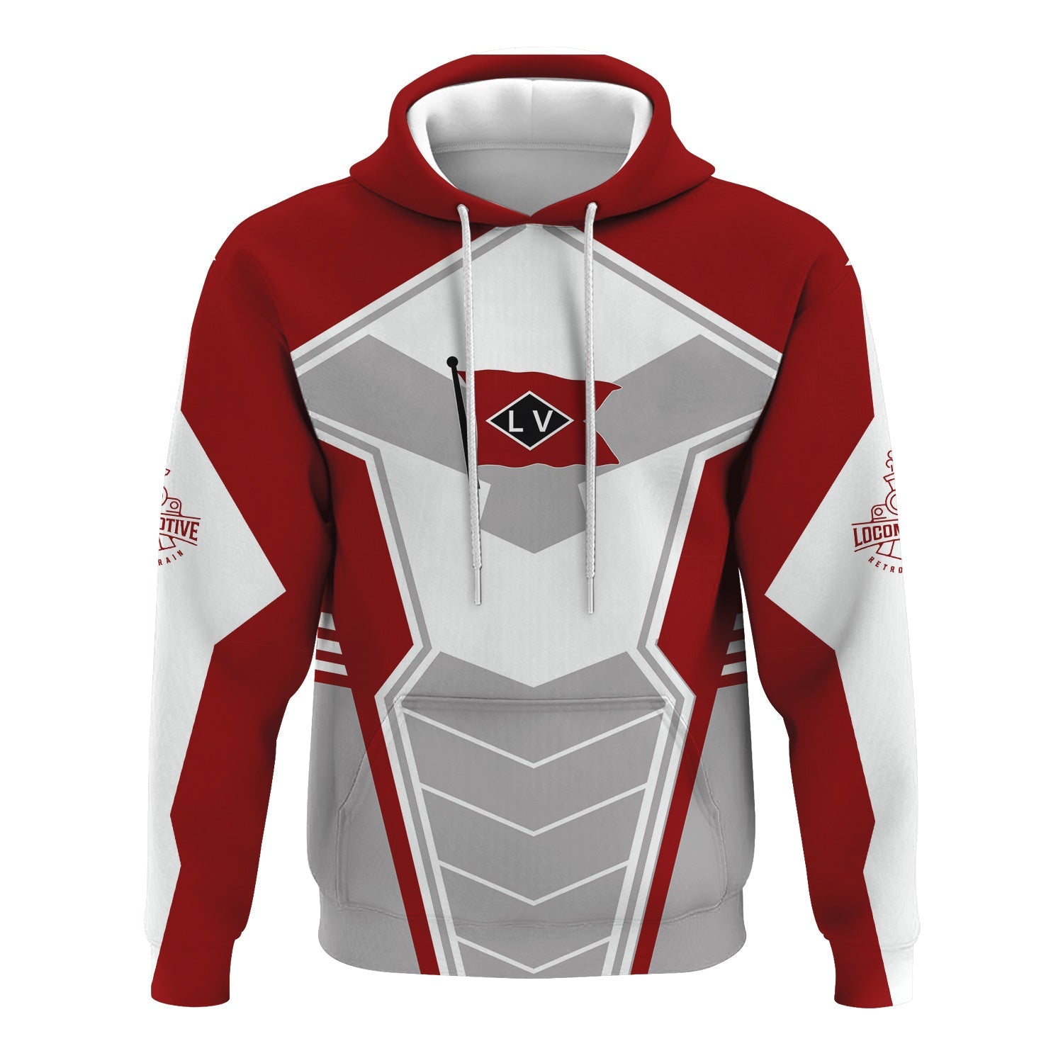 Railspirit Personalized Lehigh Valley Railroad Hoodie Engine-Inspired Style Train Zip Up Hoodie for Railroad Fanatic