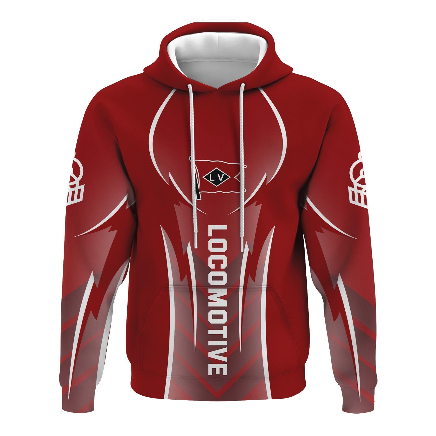 Railspirit Personalized Lehigh Valley Railroad Hoodie Striking Line Style Train Zip Up Hoodie For Locomotive Lovers