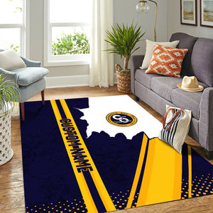 Railspirit Personalized Chesapeake and Ohio Railway Area Rug Vintage C&O All Over Printed Rug