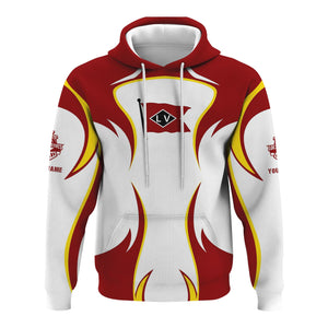 Railspirit Personalized Lehigh Valley Railroad Hoodie Distinctive Flame Style Zip Up Hoodie For Steam Engine Addict