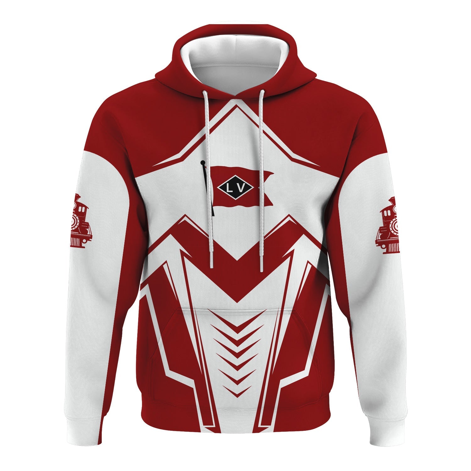 Railspirit Personalized Lehigh Valley Railroad Hoodie Railway Trainspotter Style Zip Up Hoodie Gift Idea For Foamers