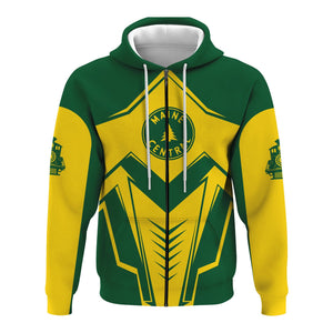 Railspirit Personalized Maine Central Railroad Hoodie Railway Trainspotter Style Zip Up Hoodie Gift Idea For Foamers