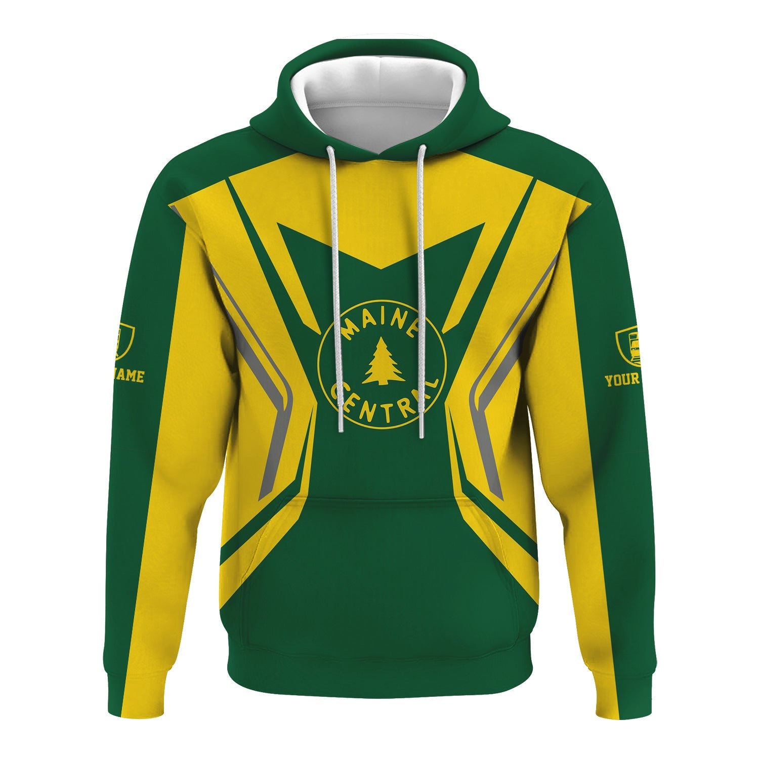 Railspirit Personalized Maine Central Railroad Hoodie Unique Style with Custom Job Train Zip Up Hoodie