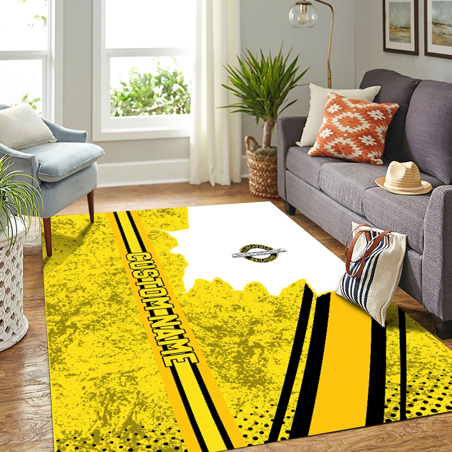 Railspirit Personalized Clinchfield Railroad Area Rug Vintage All Over Printed Rug