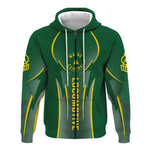 Railspirit Personalized Maine Central Railroad Hoodie Striking Line Style Train Zip Up Hoodie For Locomotive Lovers