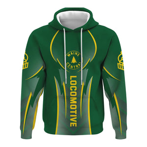 Railspirit Personalized Maine Central Railroad Hoodie Striking Line Style Train Zip Up Hoodie For Locomotive Lovers