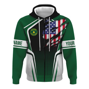 Railspirit Personalized Maine Central Railroad Hoodie American Eagle Vintage Train Zip Up Hoodie