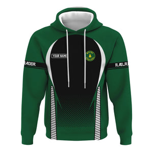 Railspirit Personalized Maine Central Railroad Hoodie Stress Is Caused By Not Having Enough Trains Zip Up Hoodie