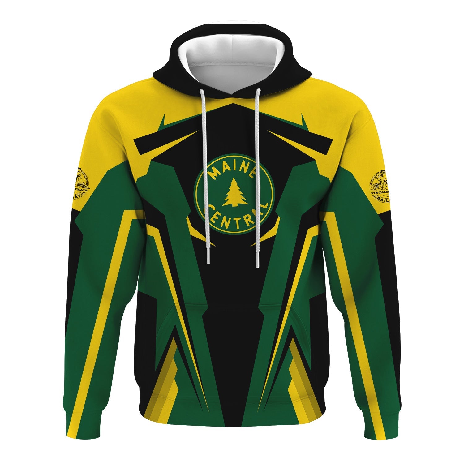 Railspirit Personalized Maine Central Railroad Hoodie Strong Line Style Train Hoodie Gift Idea For Train Lover