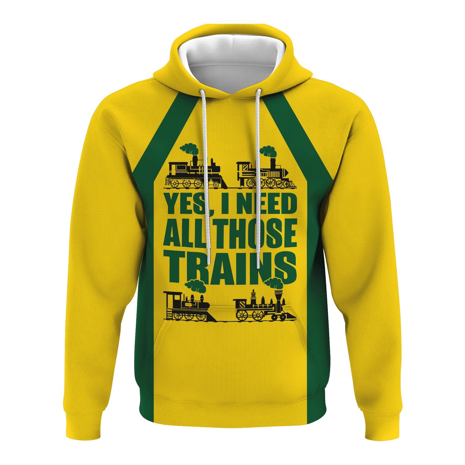 Railspirit Custom Name Maine Central Railroad Hoodie Yes I Need All Those Train Printed Zip Hoodie