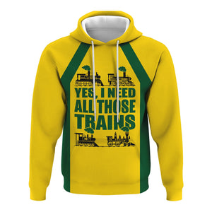 Railspirit Custom Name Maine Central Railroad Hoodie Yes I Need All Those Train Printed Zip Hoodie