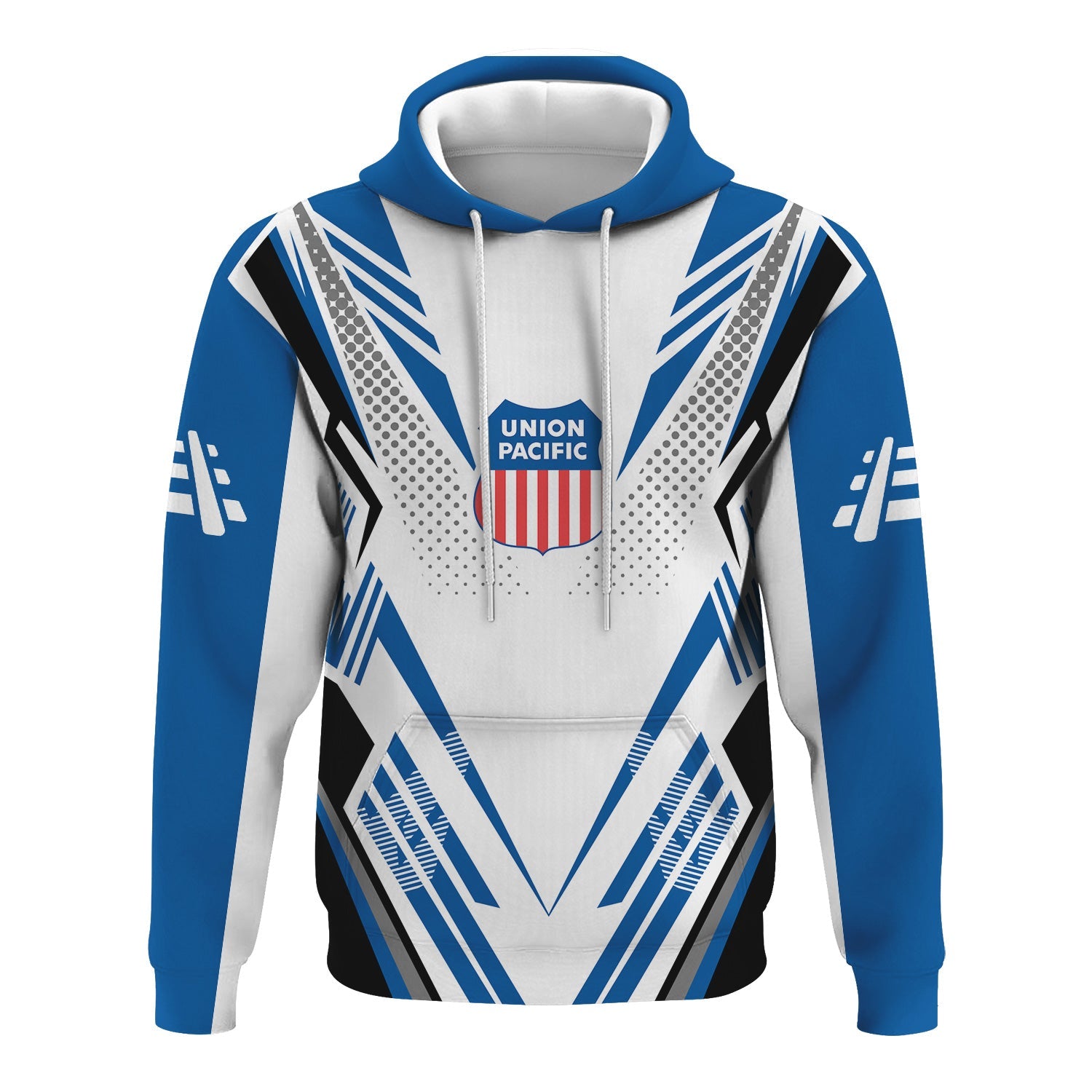 Railspirit Personalized Union Pacific Railroad Hoodie Railroad Tribute Design Big Boy Train Zip Up Hoodie for Train Lovers